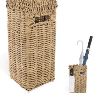 AceList Woven Umbrella Stand for Entryway, PE Rattan...