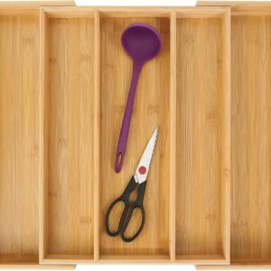 Utoplike Bamboo Expandable Kitchen Drawer Organizer...