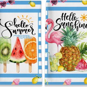 Summer Kitchen Towels, Hello Sunshine Dish Towels Set of...