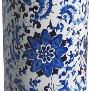 Red Lantern 24" Floral Blue & White Porcelain Umbrella Stand
