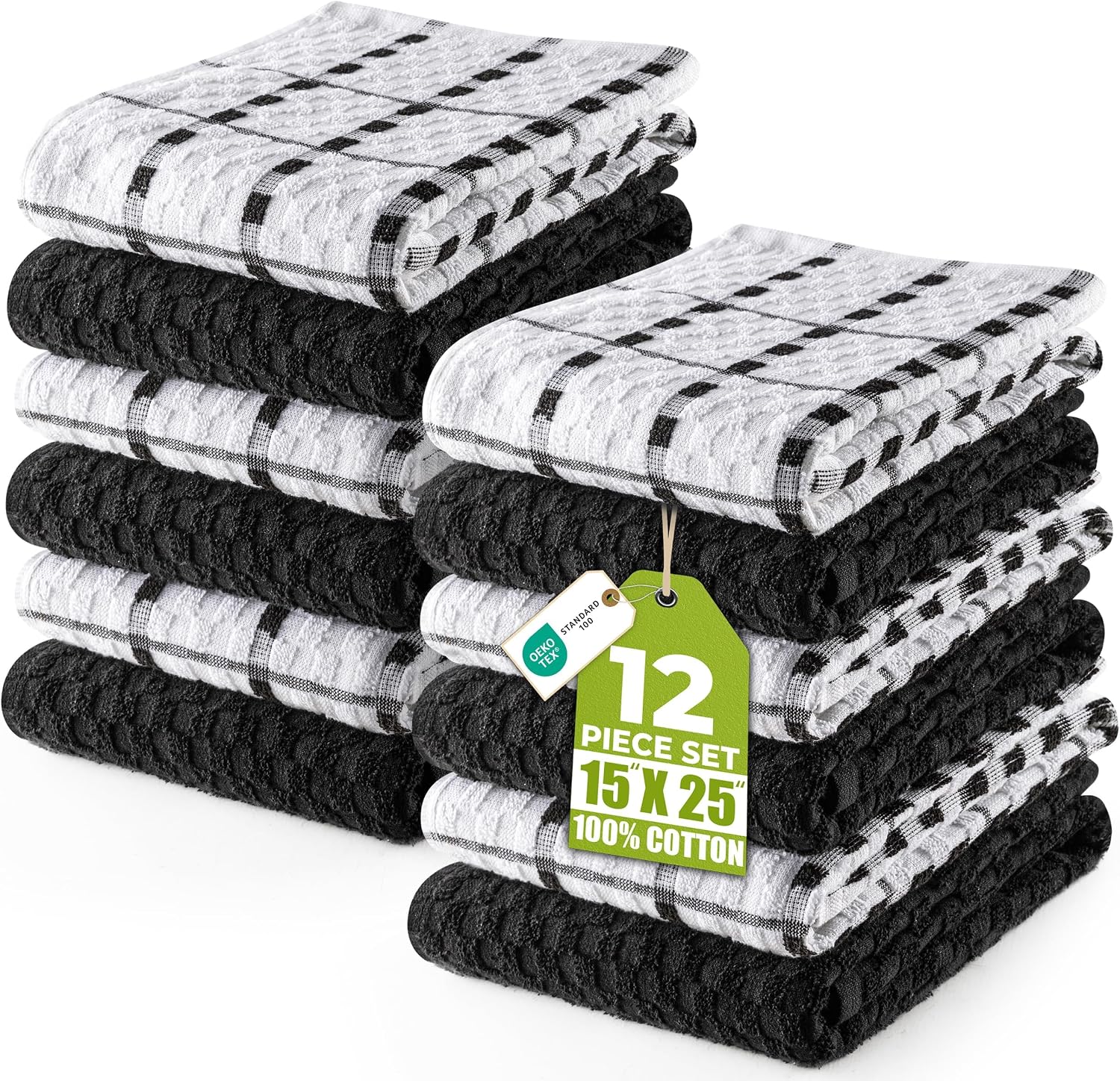 Utopia Kitchen Towels 12 Pack 15x25 Inch 100% Cotton... Utopia Kitchen Towels 12 Pack 15x25 Inch 100% Cotton...