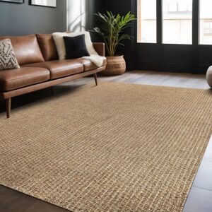 Luul Home Easy Jute Rugs 8x10 Natural Color Living Room...