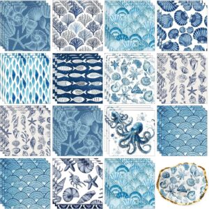 Yexiya 36 Sheet 6 Style Coastal Beach Paper Napkins for...