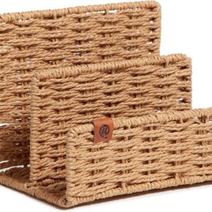 U Brands Mail Organizer, Woven Letter Sorter, Desk...