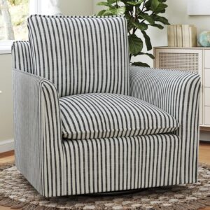 Swivel Accent Square Chair with Thick Padded Backrest...
