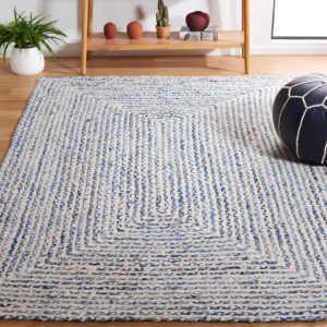 SAFAVIEH Braided Area Rug 6x9, Blue & Ivory BRD260M |...