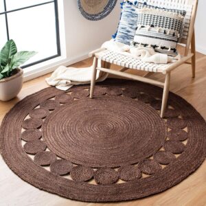 SAFAVIEH Area Rug 4' Round - Natural Fiber Collection -...